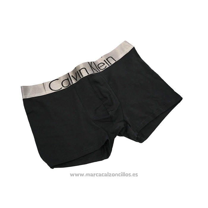 Boxer Calvin Klein Hombre Steel Blateado Negro2